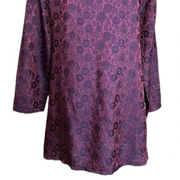 BIANCO LEVRIN Asian Inspired Tunic Topper Jacket Silk Blend Jacquard Ethereal - Picture 10 of 16